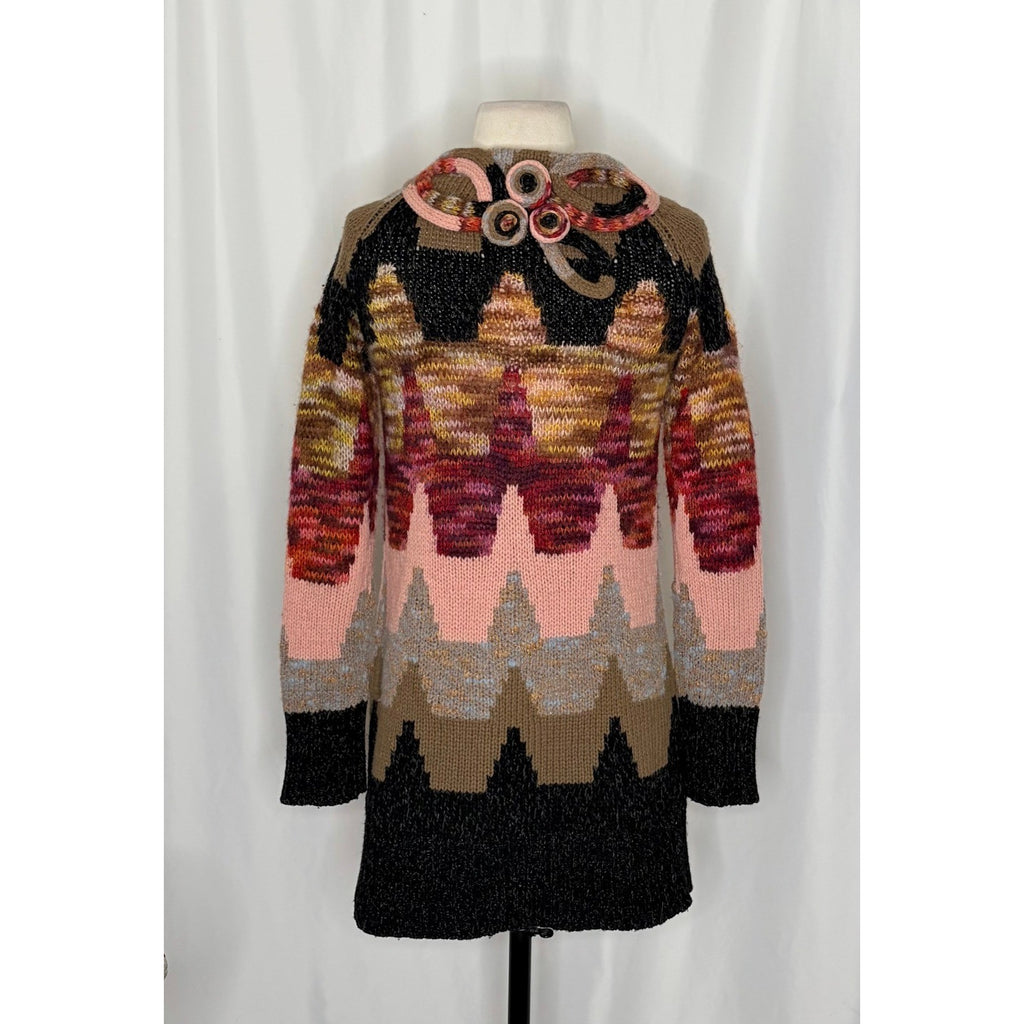 Anthropologie SLEEPING ON SNOW Loops & Angles Cardigan Sweater Wool Small