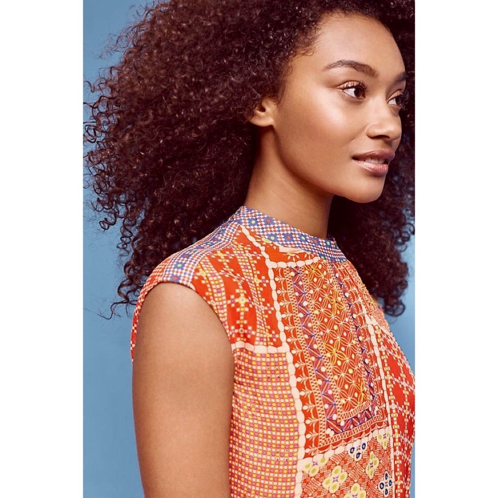 Anthropologie TANVI KEDIA Embroidered Beaded Sol Dress Maxi Bohemian Boho Small