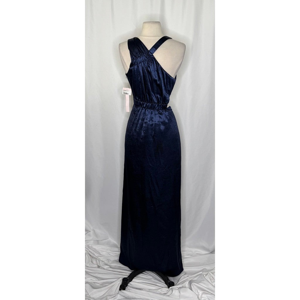 NWT!! AVEC LES FILLES Blue Maxi Dress Cutouts Asymmetrical Party Cocktails 8