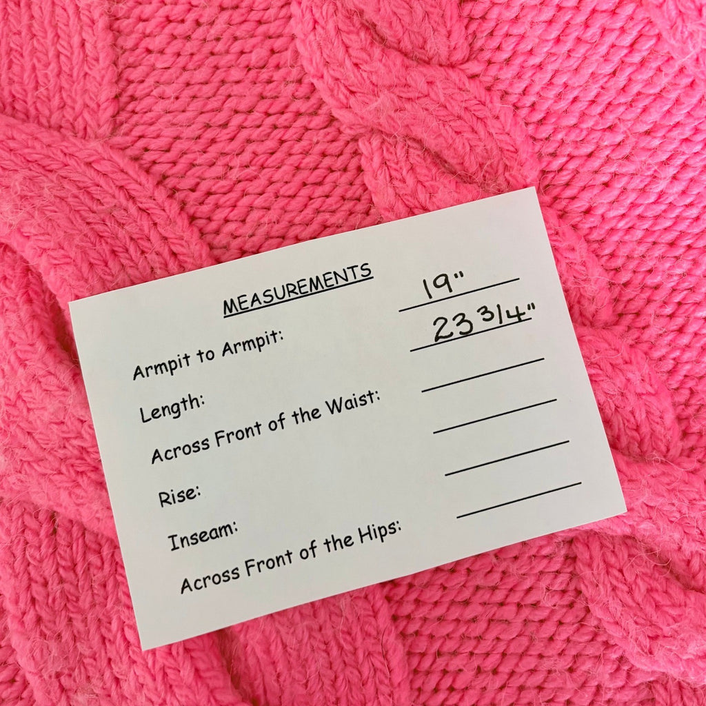 By ANTHROPOLOGIE Pink Cableknit Sweater Wool Pullover Knitwear Small