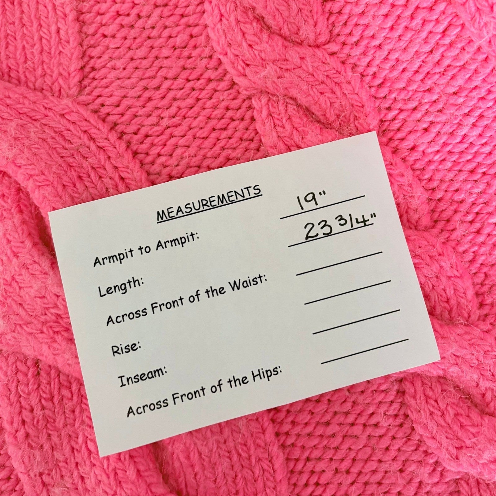 By ANTHROPOLOGIE Pink Cableknit Sweater Wool Pullover Knitwear Small
