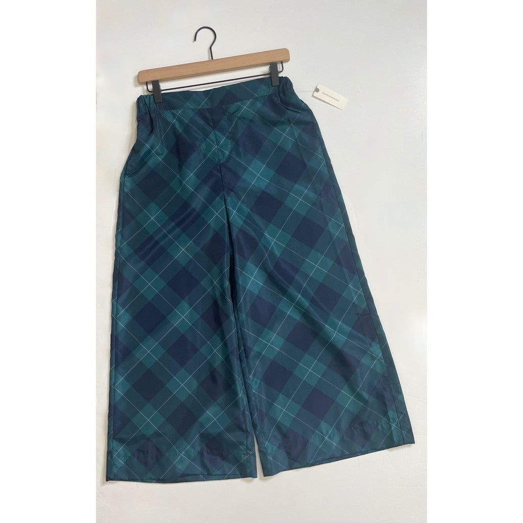 NWT!! Anthropologie MAEVE Taffeta Printed Cropped Wide-Leg Pants Academia Small