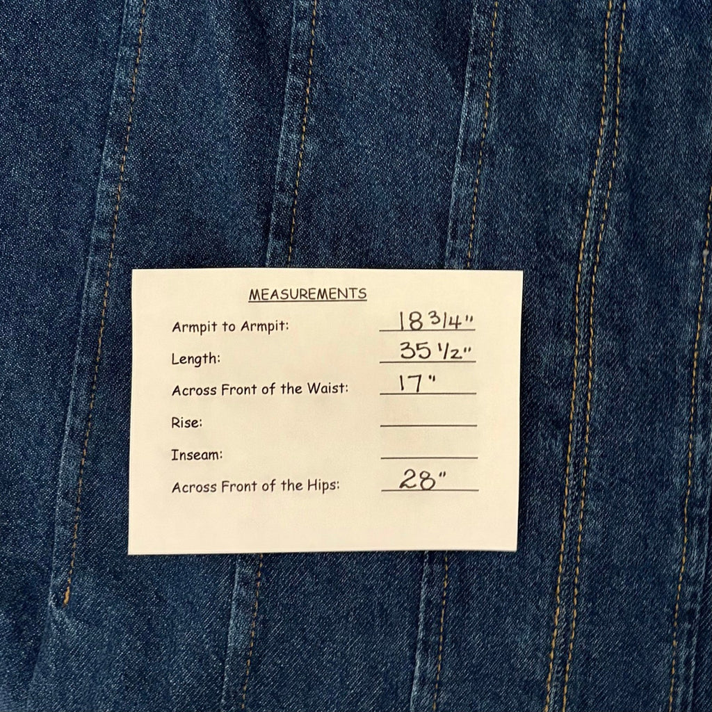 NWT!! REFORMATION Violet Denim Mini Dress Blue Smocked A-Line Skirt Size 12