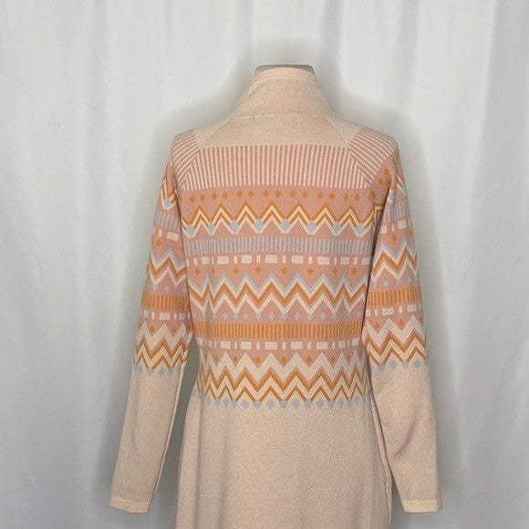 TITLE NINE Barra Tunic Sweater Fair Isle Elderflower Fairisle Mock Neck Medium