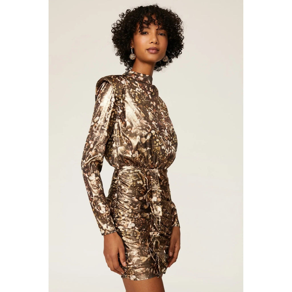 Revolve ALL SAINTS Lilliana Kettu Metallic Mini Dress Allsaints Party Size 4