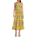 NWT!! CHELSEA & VIOLET Cecily Maxi Dress Yellow Floral Vacation Tiered X-Small