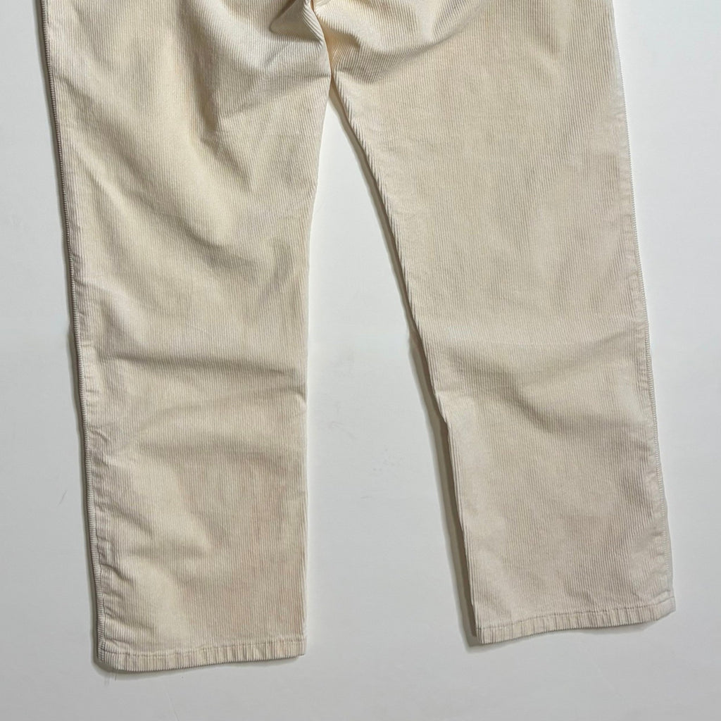 NEW!! Anthropologie PILCRO High Rise Slim Boyfriend Corduroy Pants Ivory Size 32