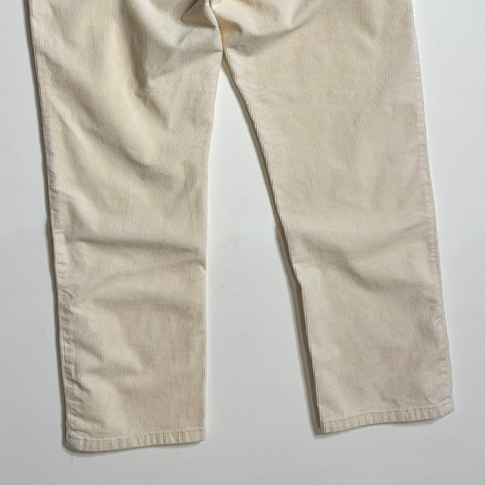 NEW!! Anthropologie PILCRO High Rise Slim Boyfriend Corduroy Pants Ivory Size 32