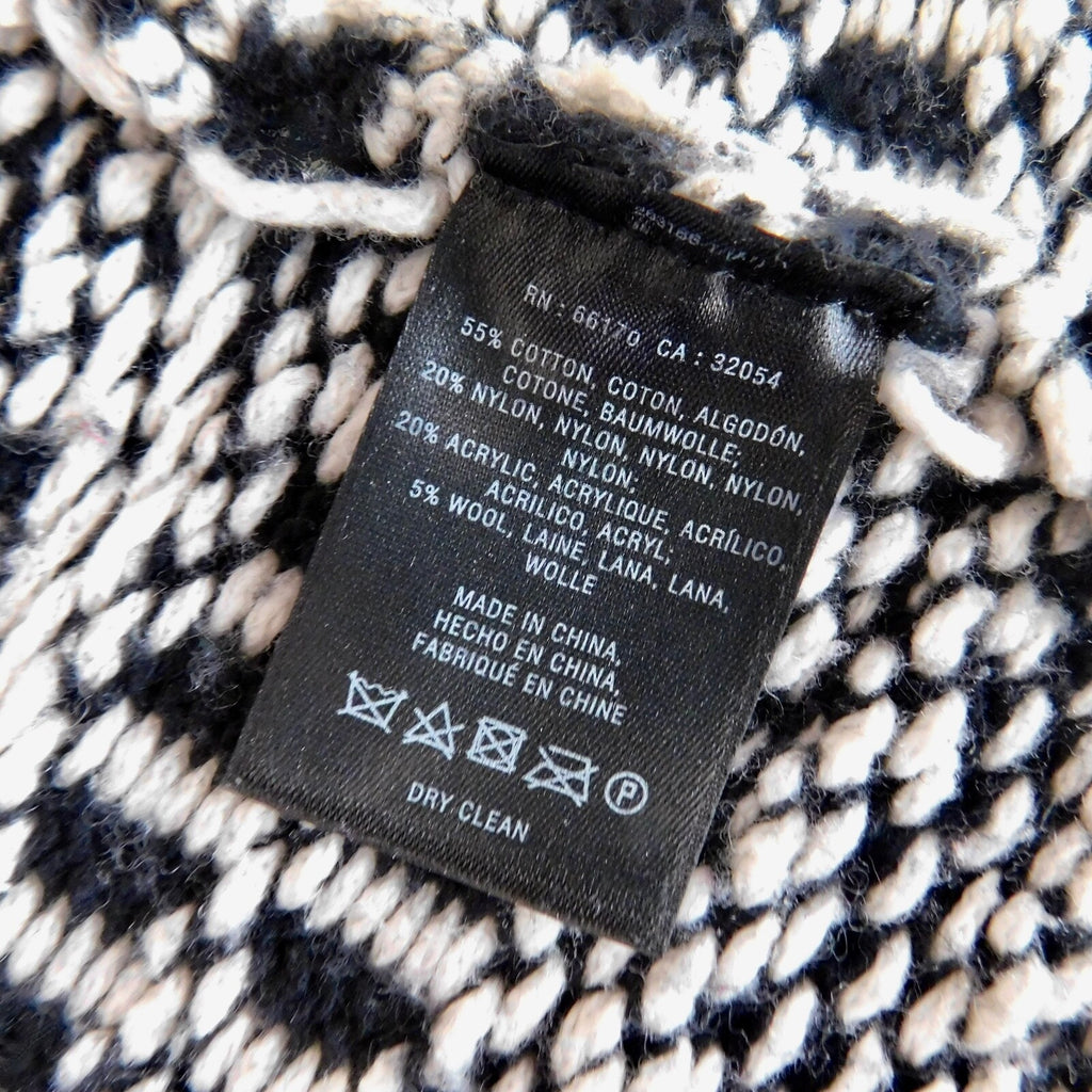 Anthropologie ANGEL OF THE NORTH Roenne Black & White Sweater Vest ~ Small