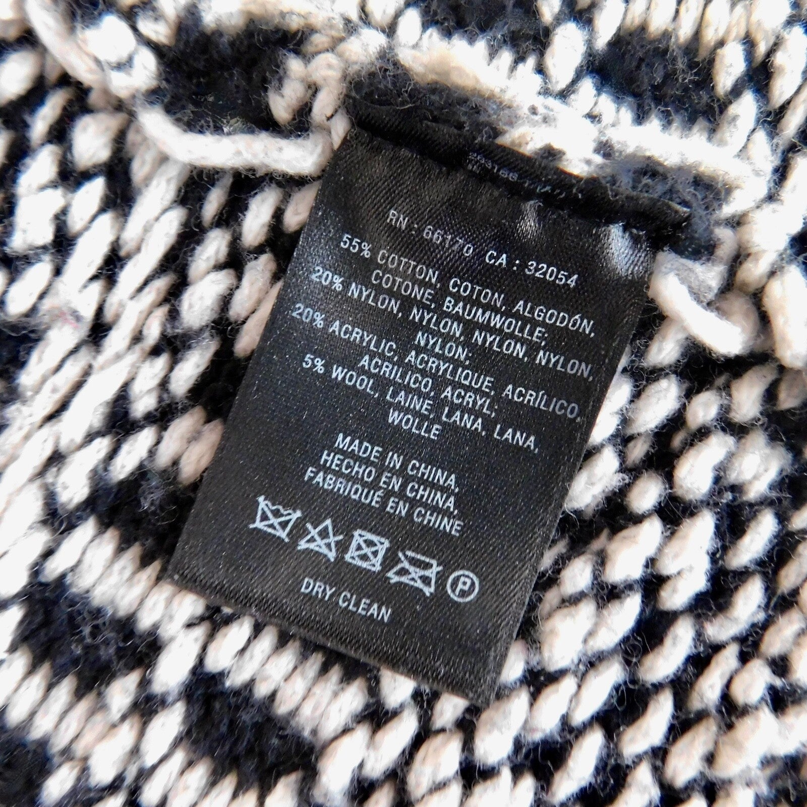 Anthropologie ANGEL OF THE NORTH Roenne Black & White Sweater Vest ~ Small
