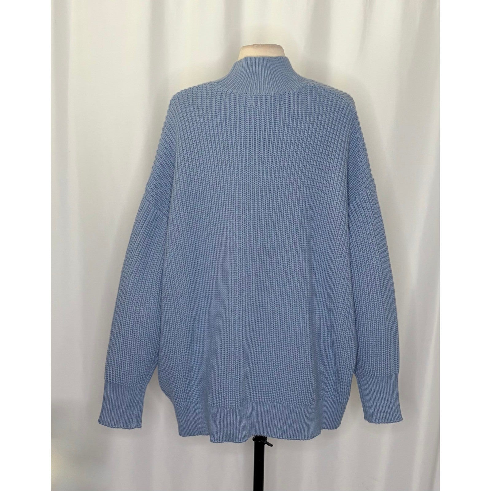 WEWOREWHAT Oversized Cardigan Sweater Chunky Knit Storm We Wore What One Size
