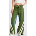 AUSTIN LANDING Sporty Jogger Jeans Green Stripes Denim Back Size 5 Juniors Small