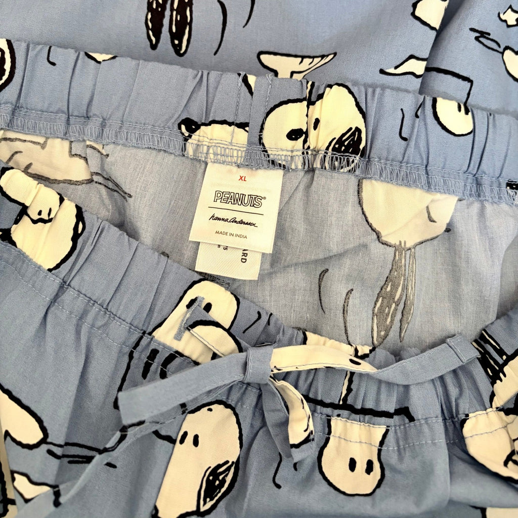 Adults HANNA ANDERSSON Snoopy Ghost Boo Pajama Pants Peanuts Charlie Brown XL