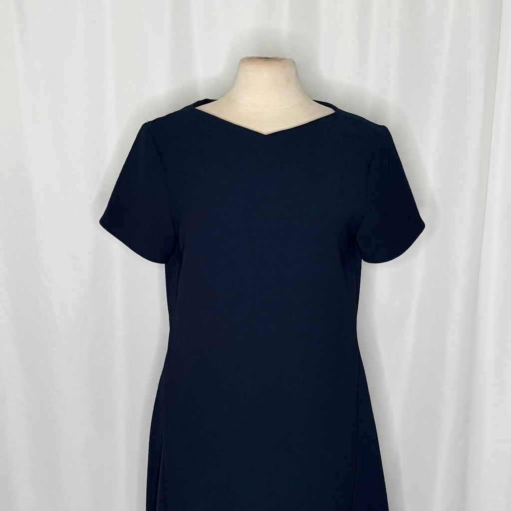MM LAFLEUR The Eliza Dress Staccato Galaxy Blue Navy Short Sleeves Retro Medium