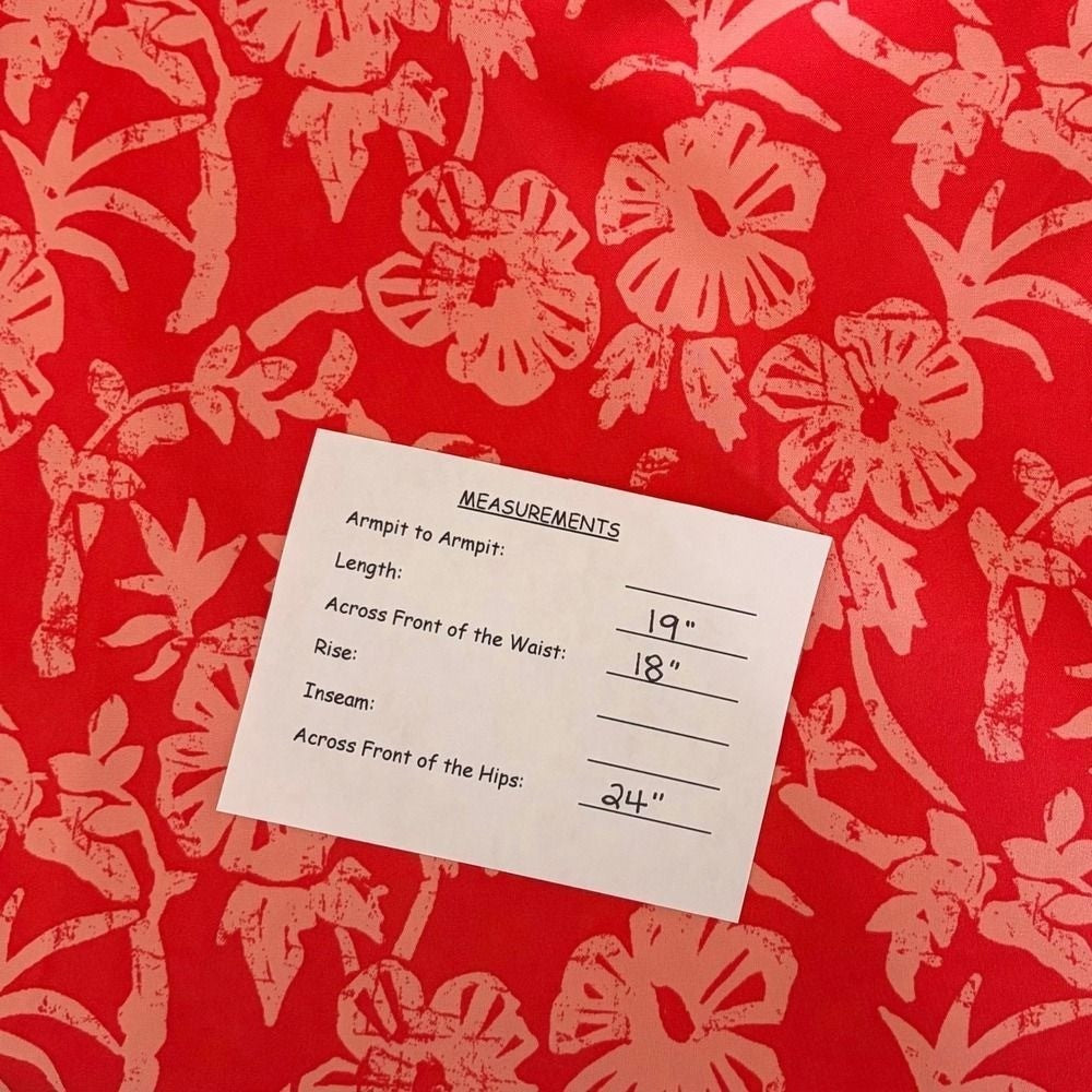RIPSKIRT Hawaii Rip Skirt Length 2 Wrap Skirt Pink Floral Hibiscus X-Large