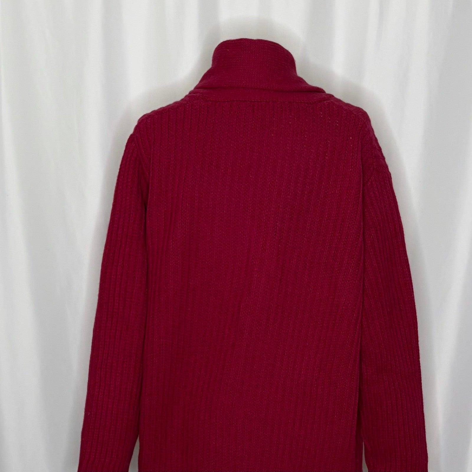 NWT!! WOOLOVERS Lambswool Shrug Cosy Cardigan Sweater Purple Wine Knit X-Large