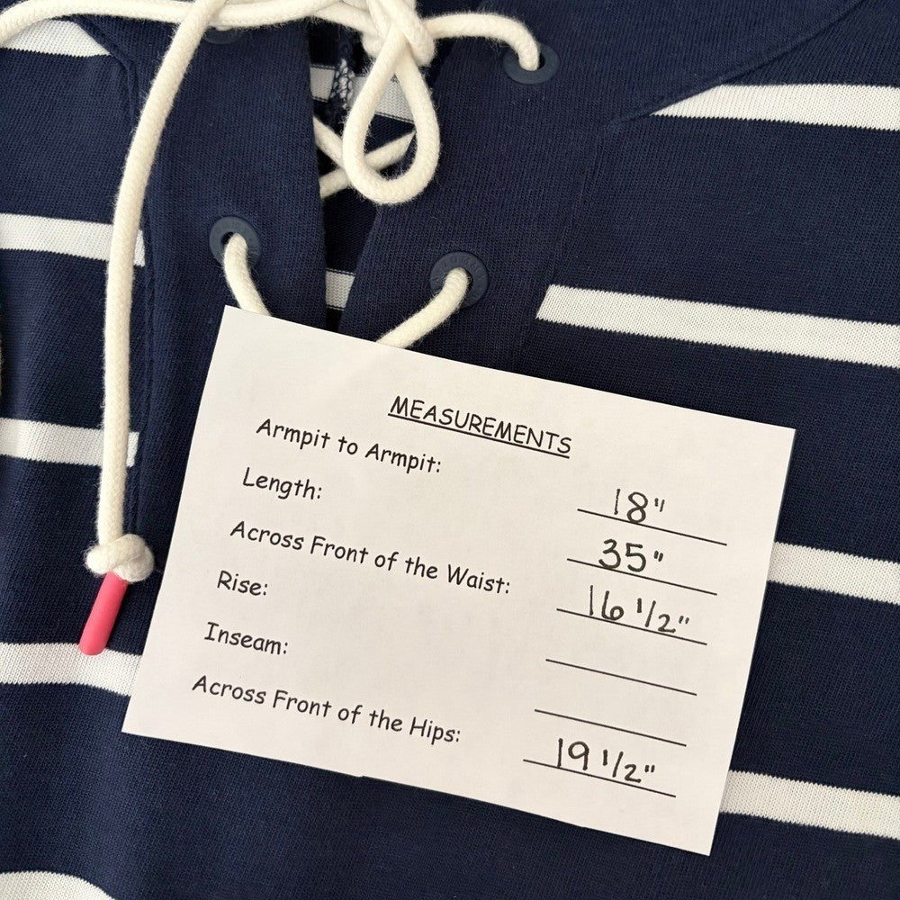 NWT!! TOMMY BAHAMA Floricita Stripe Shift Dress Navy Blue White Stripe X-Small