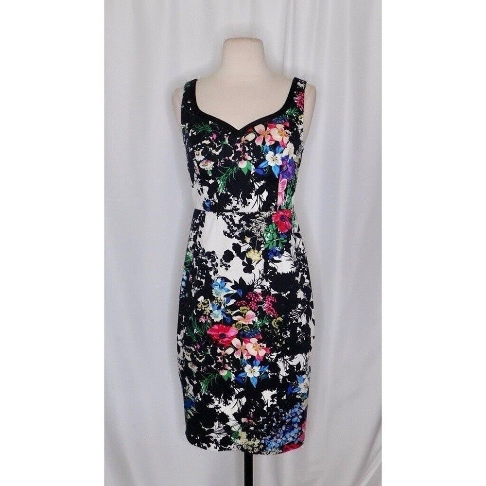 Anthropologie LEIFNOTES Chroma Shadow Floral Sheath Dress Fitted Romantic Size 0