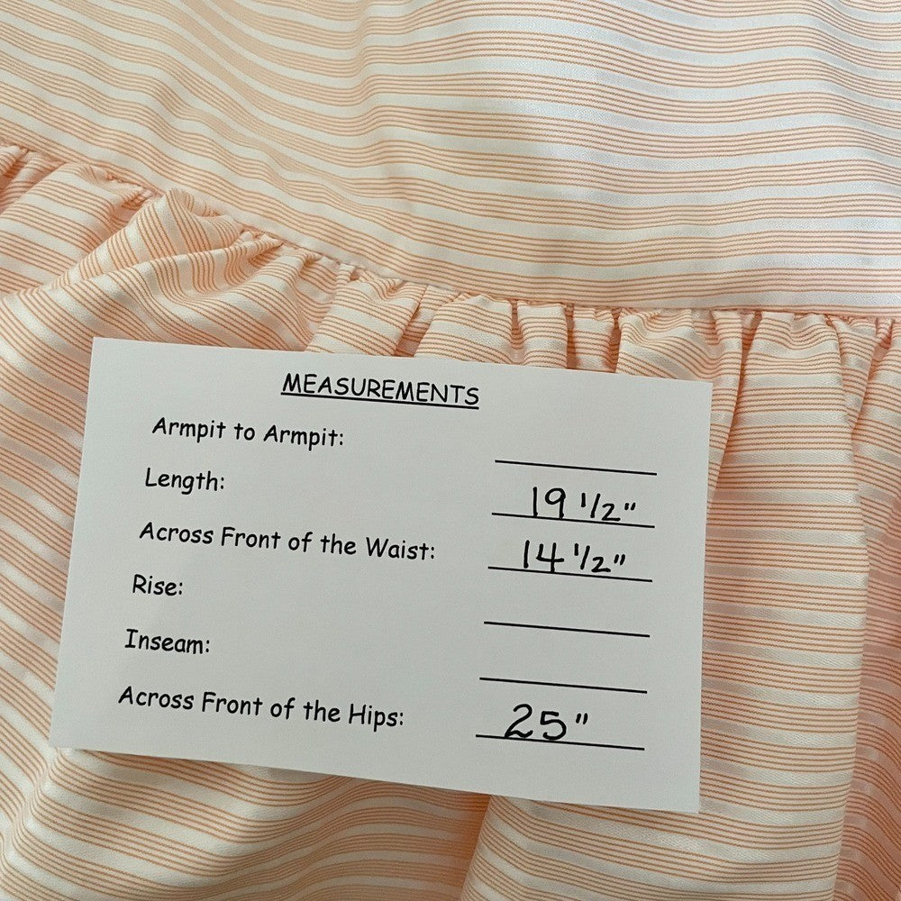 PETERSYN Lennon Bubble Mini Skirt Orange White Stripes Party Glam Flirty Medium