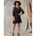 NWT!! SUNDANCE Brynlee Dress Black Floral Lace Coquette Romantic Lacey X-Small