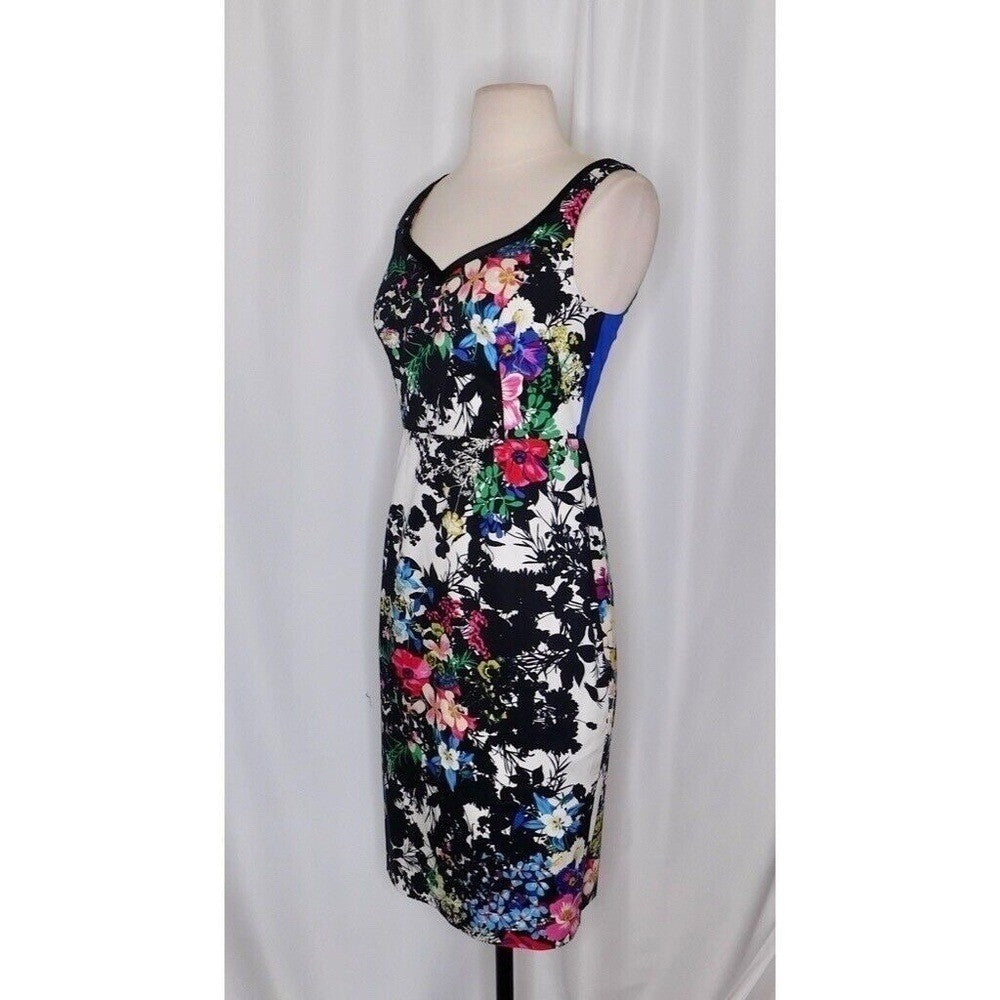 Anthropologie LEIFNOTES Chroma Shadow Floral Sheath Dress Fitted Romantic Size 0
