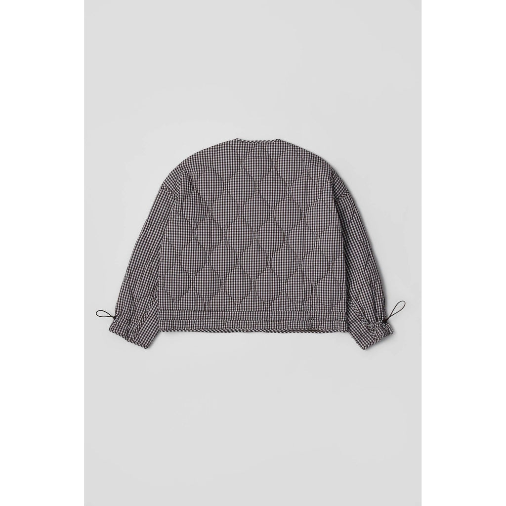 NWT!! MOD REF The Rochelle Jacket Brown White Gingham Check Quilted X-Small