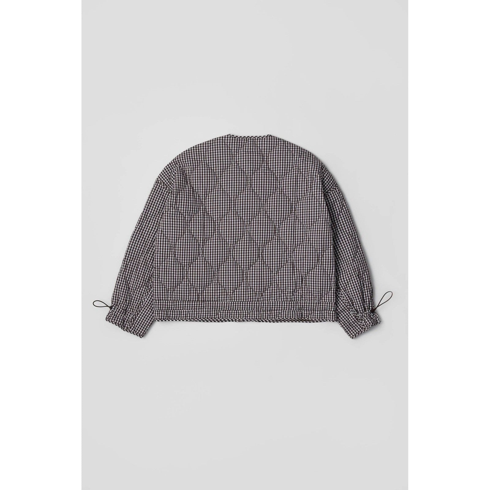 NWT!! MOD REF The Rochelle Jacket Brown White Gingham Check Quilted X-Small