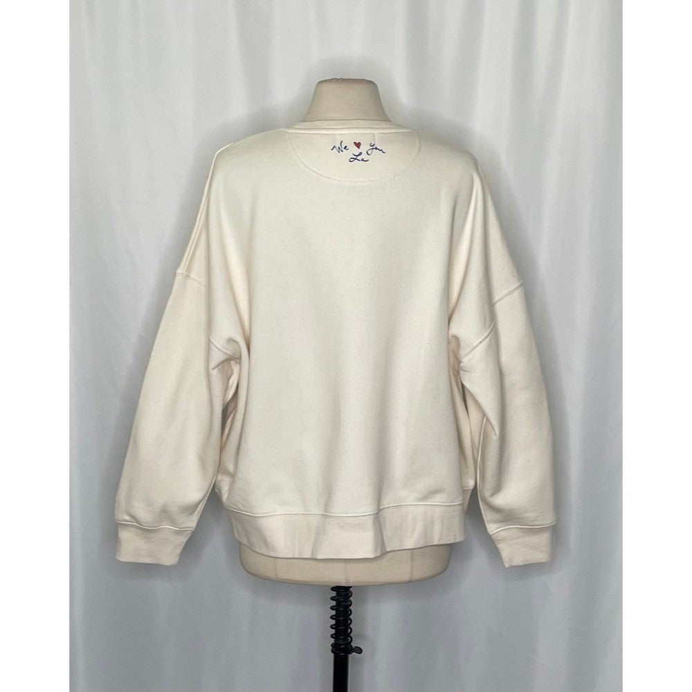 CLEOBELLA Los Angeles California Sweatshirt Pullover Graphic Map Hearts L.A. XL