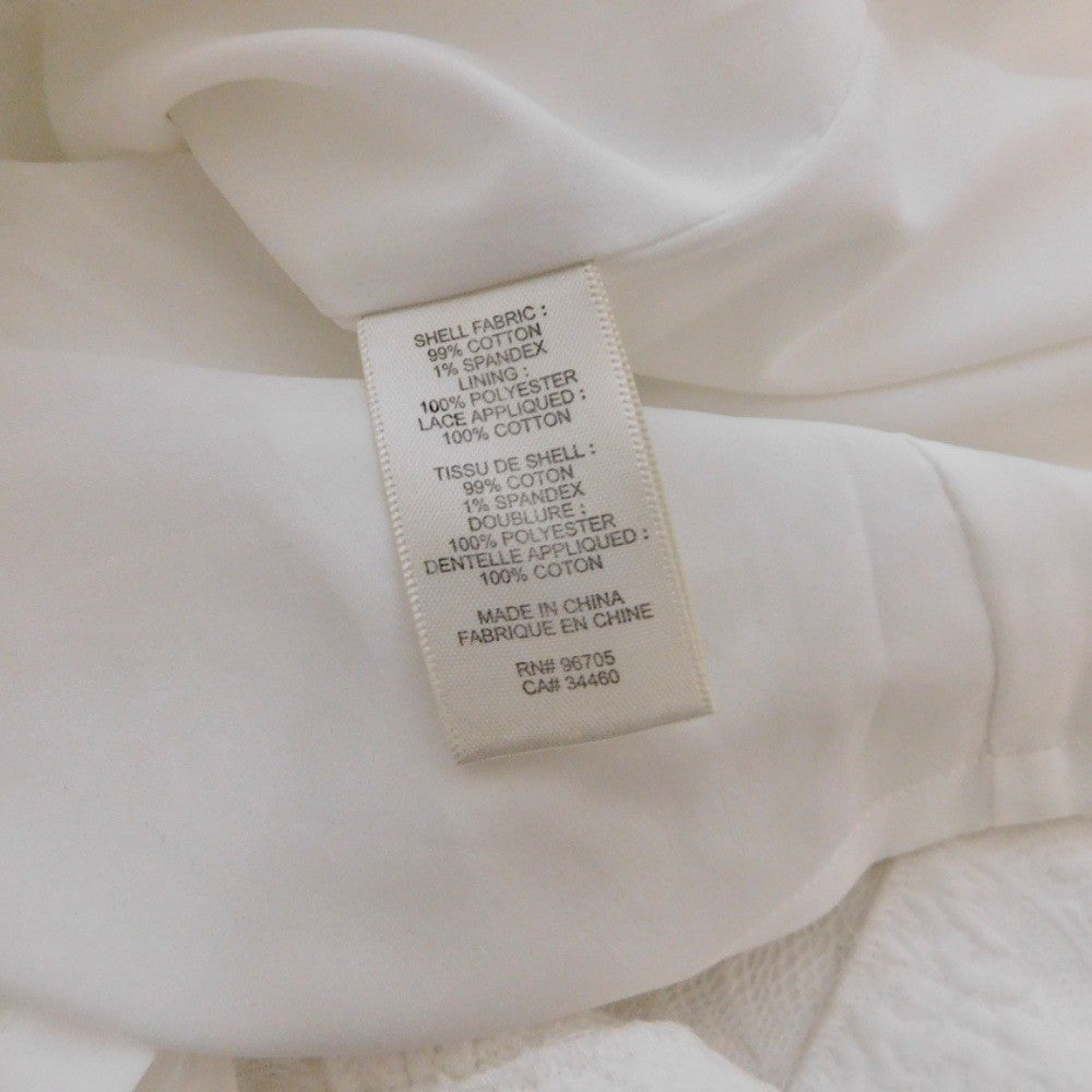 REBECCA TAYLOR Matelasse White Jacquard Lace Shift Dress Bridal Wedding Size 2