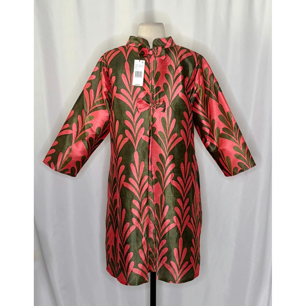 NWT!! FRANCES VALENTINE Diplomat Mini Dress Royal Palms Watermelon A-Line Large