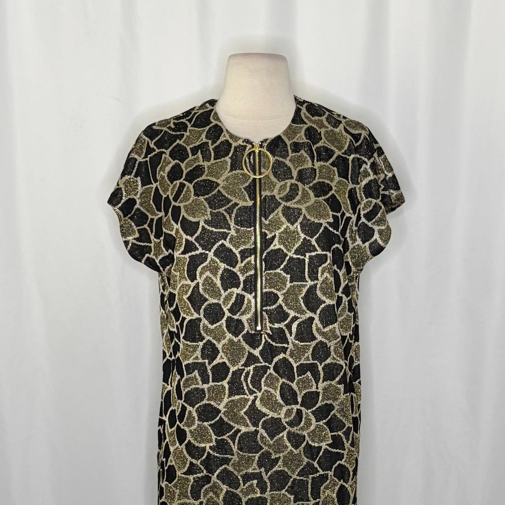 NWT!! TRINA TURK Hasil 2 Short-Sleeve Shift Dress Vacation Party Glam Medium