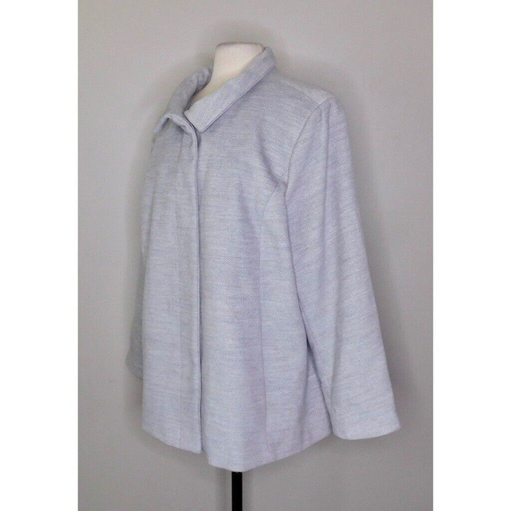 NEW!! LANDS' END Heathered Gray Jacket Blazer Peacoat Button Down 22W Petite