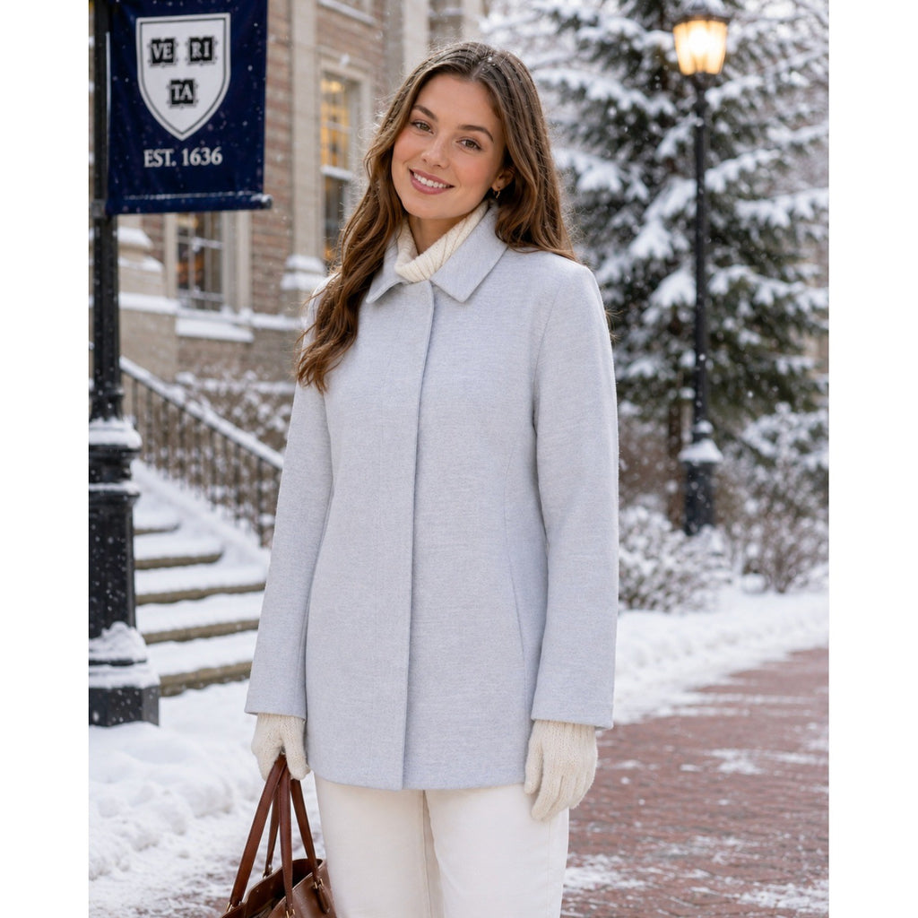 NEW!! LANDS' END Heathered Gray Jacket Blazer Peacoat Button Down 22W Petite