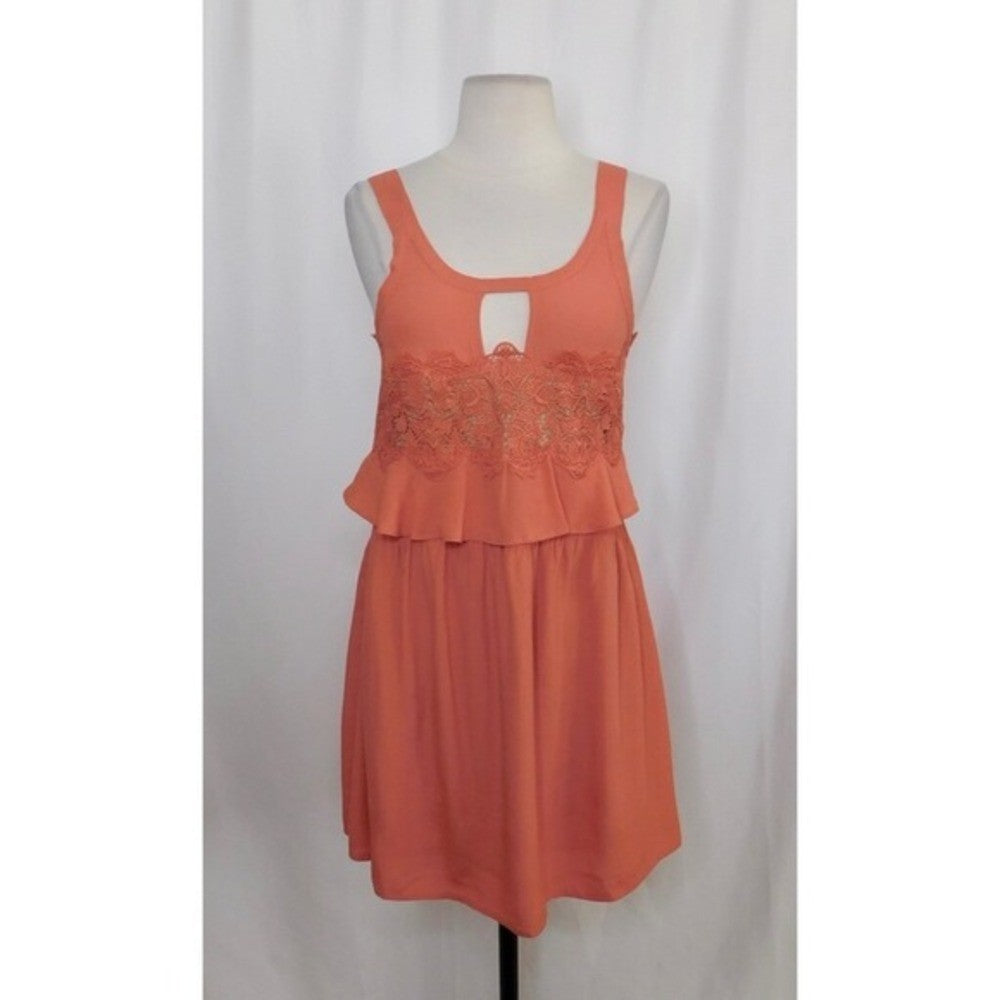 NEW!! FOR LOVE AND LEMONS Sienna Dress Lace Keyhole Mini Party Romantic Small