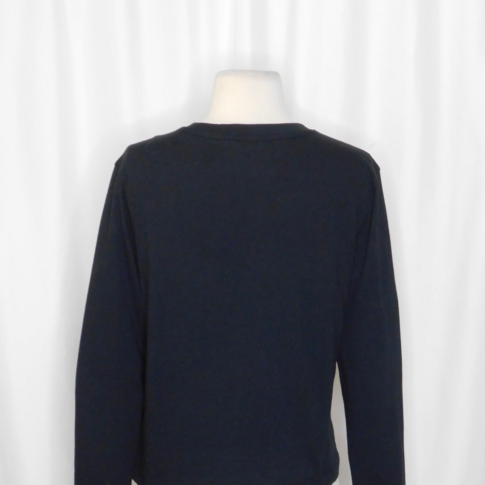 NWT!! J. CREW Vintage Jersey Long Sleeve T-Shirt Top Shirt Tee Solid Black XXS