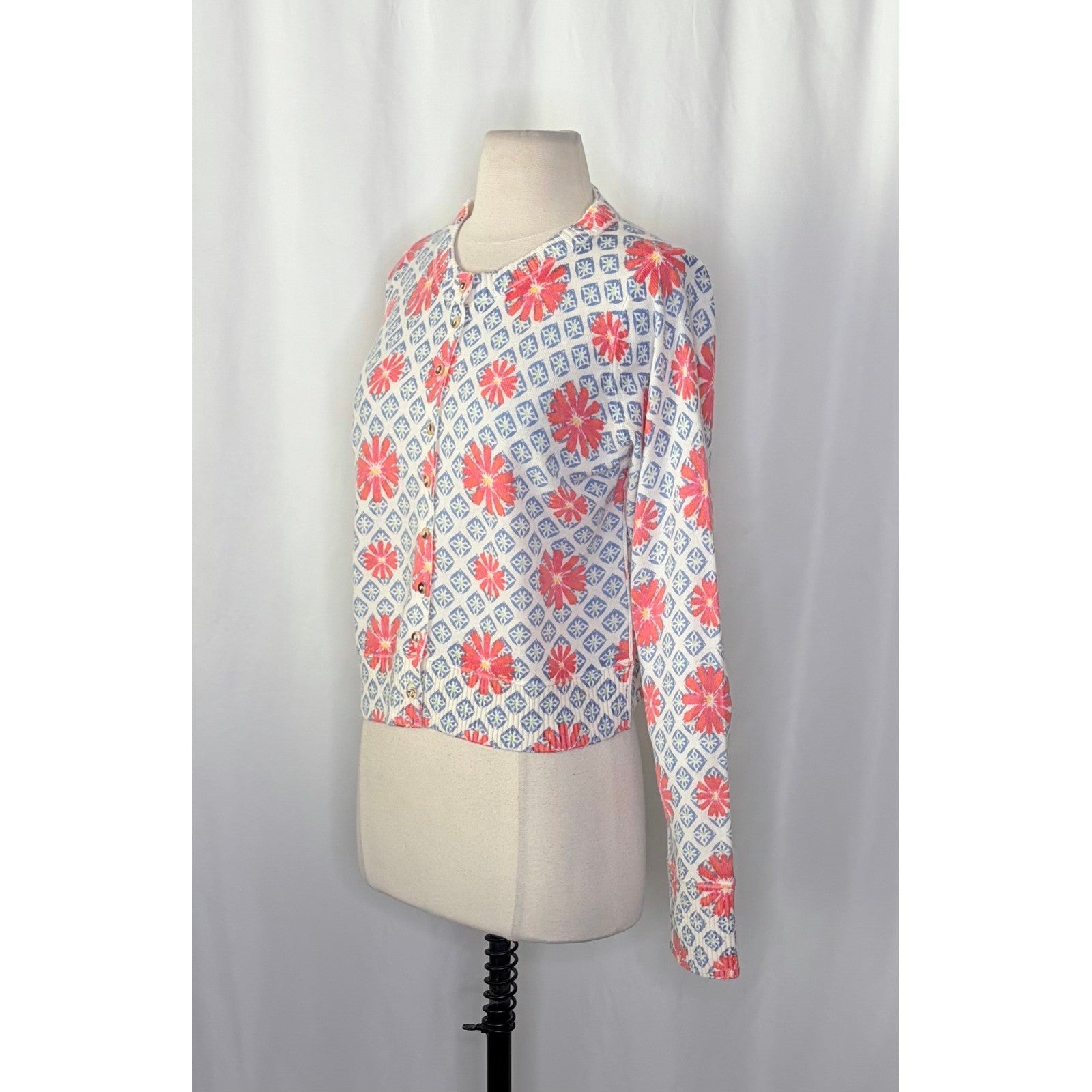 NWT!! FREE PEOPLE Nocturnal Patterned Cardigan Sweater Cardi Floral Small