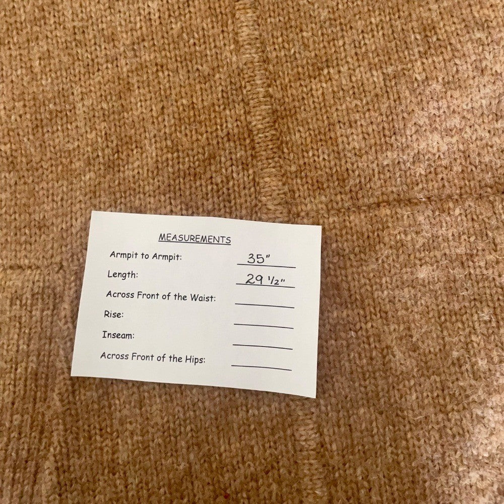 J. CREW Relaxed Turtleneck Poncho Sweater Merino Wool Alpaca Pocket Small Medium