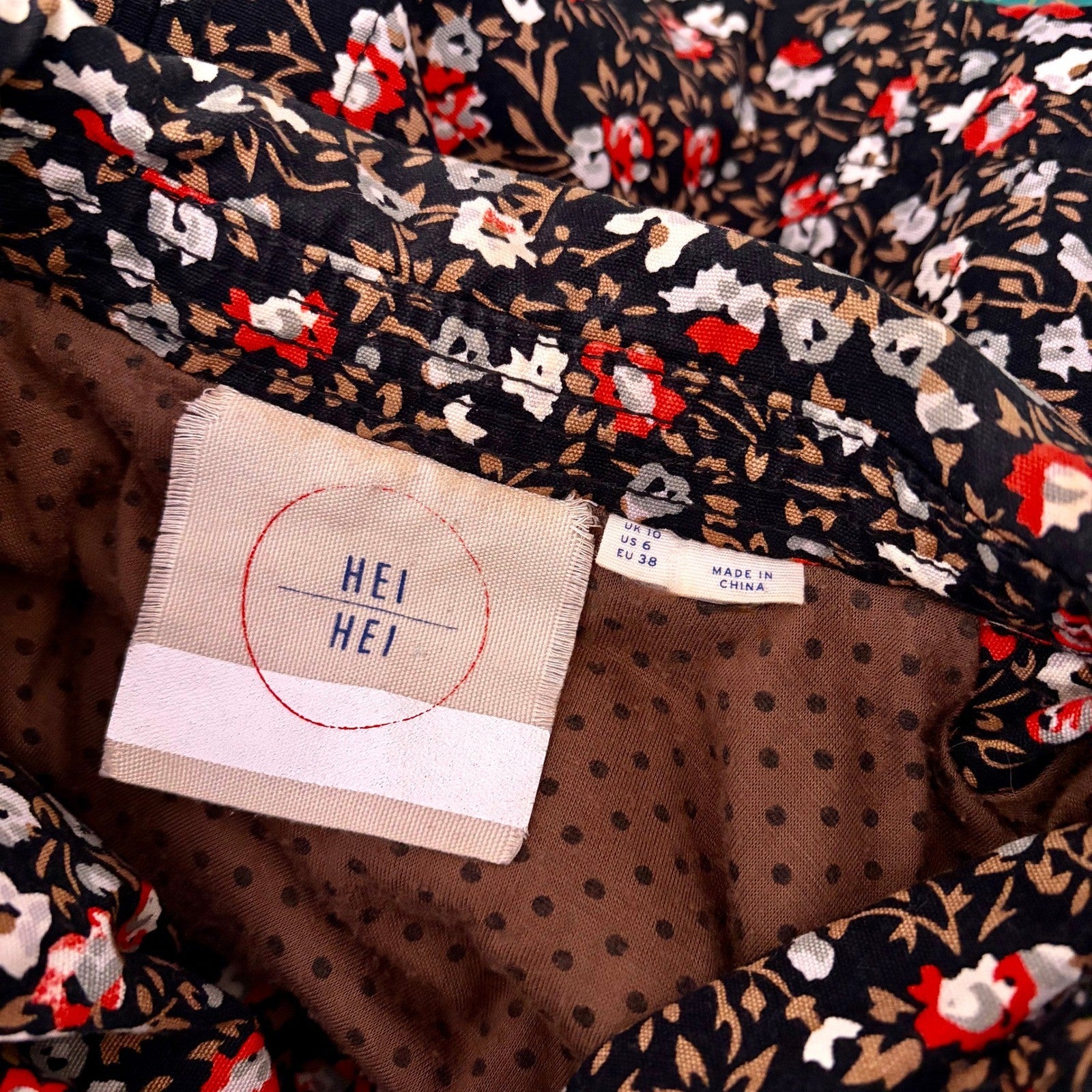 Anthropologie HEI HEI Cropped Tinsley Bomber Moto Jacket Floral Print Size 6