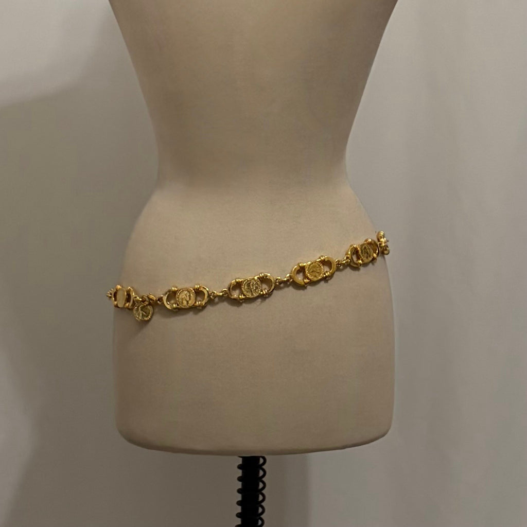 GOLD COIN Chain Belt Shiny Glam Party Accessory Night Out Festival Vacation 36"