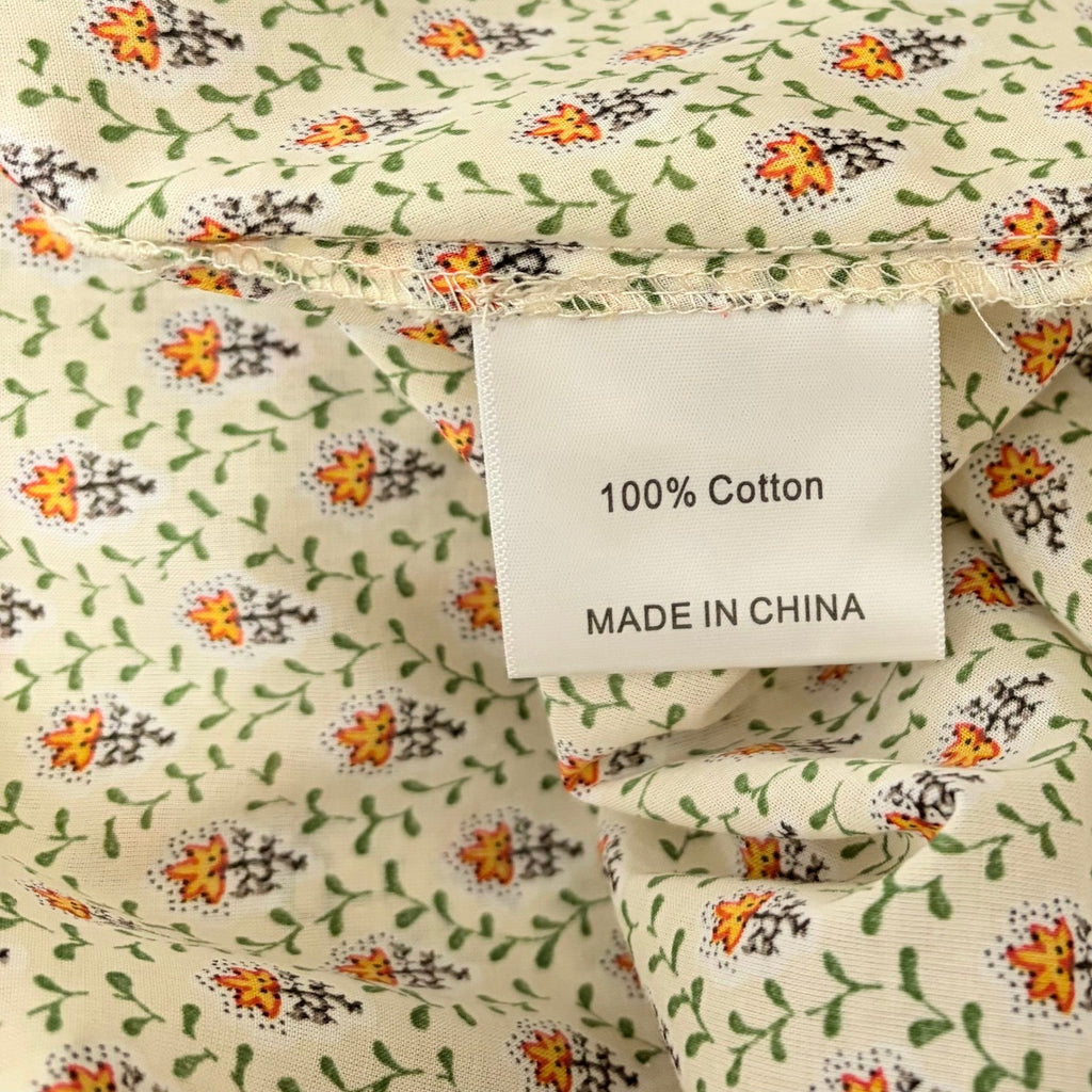 O.P.T. One Pretty Time River Smocked Floral Midi Dress Puff Sleeves X-Small