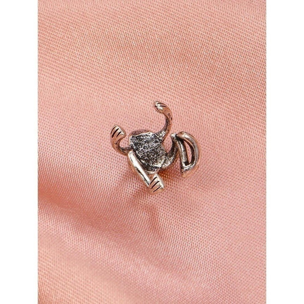 NEW Silver Tone Frog Ear Cuff Artsy Hipster Hippie Funny Modern Hip One Size