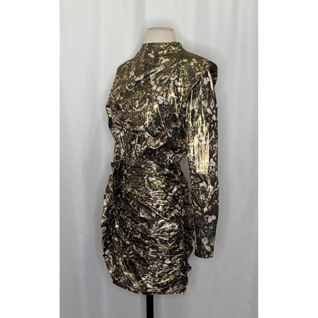 Revolve ALL SAINTS Lilliana Kettu Metallic Mini Dress Allsaints Party Size 4