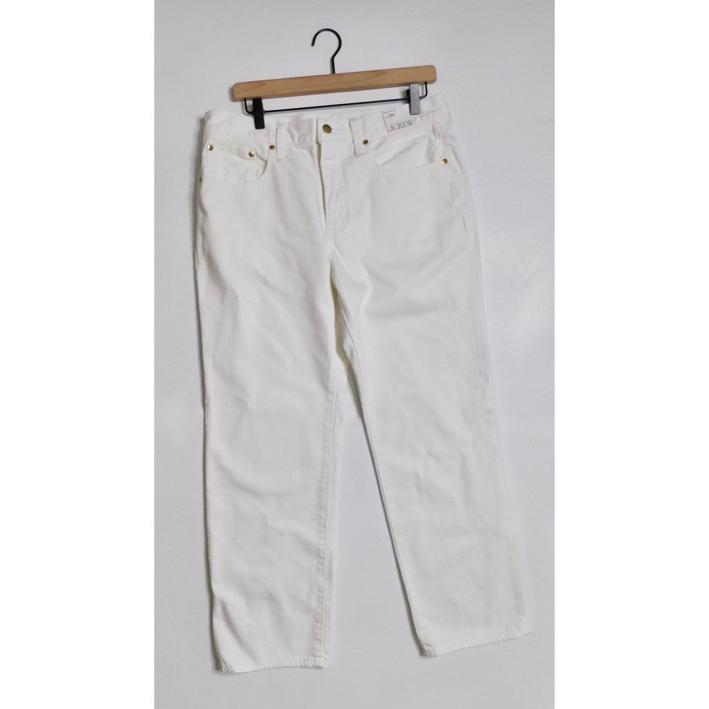 NWT!! J. CREW Petite Slouchy Jeans Solid White Denim Button Fly 29P 29 Petite