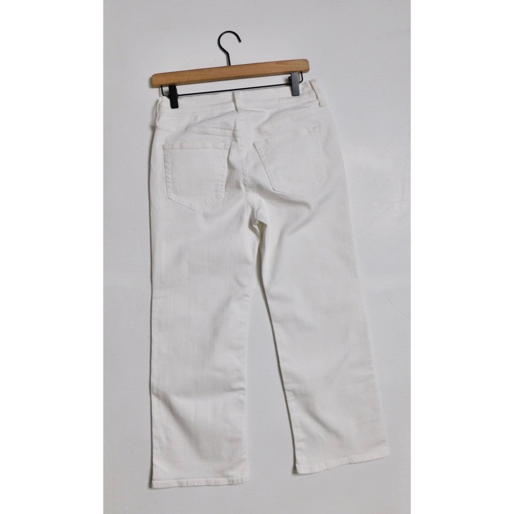 NWT!! J. CREW Petite Slouchy Jeans Solid White Denim Button Fly 29P 29 Petite