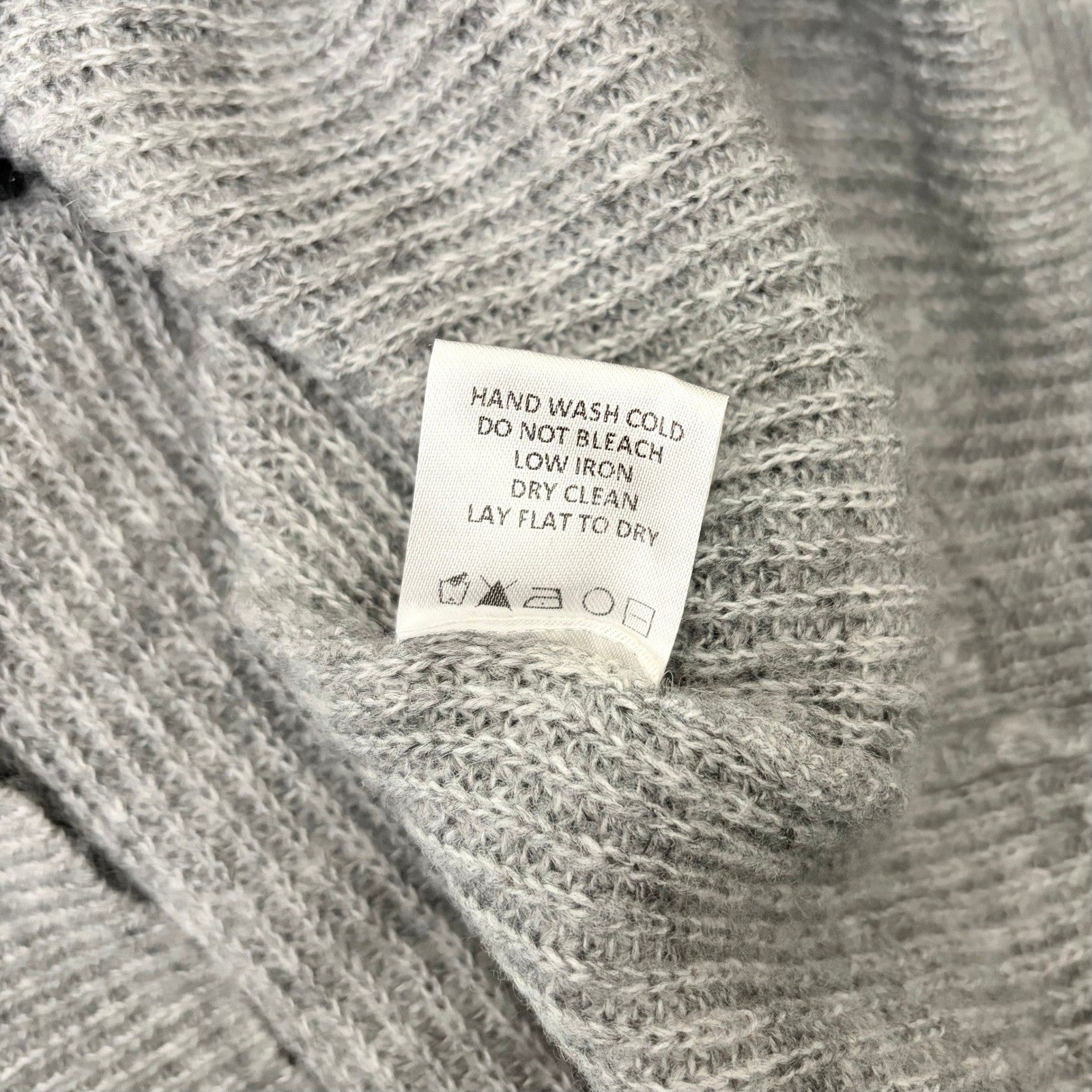 NWT!! Revolve L'ACADEMIE Rosette Sweater Grey Wool Blend Small