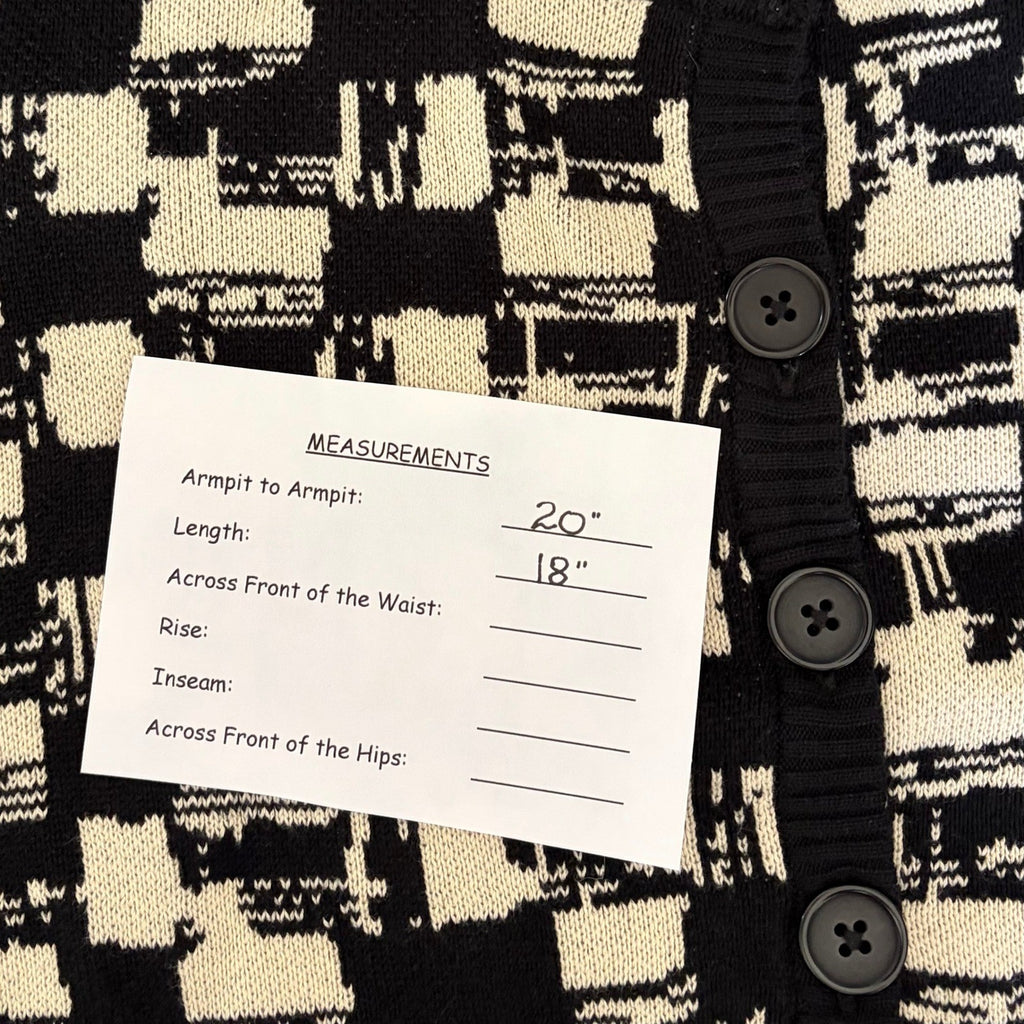 NWT!! CLEOBELLA Marybeth Biarritz Cardigan Sweater Black Ivory Cropped Large