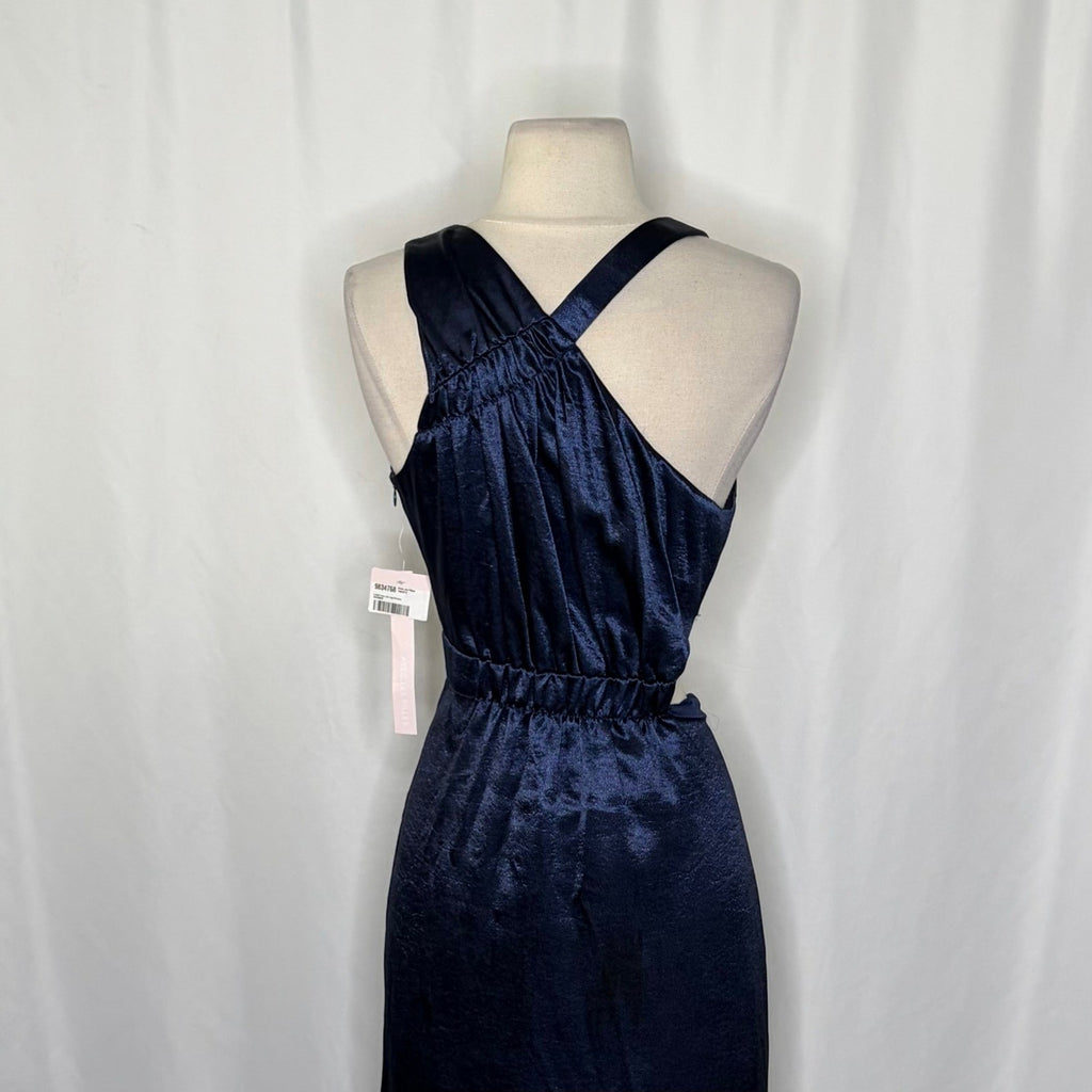 NWT!! AVEC LES FILLES Blue Maxi Dress Cutouts Asymmetrical Party Cocktails 8