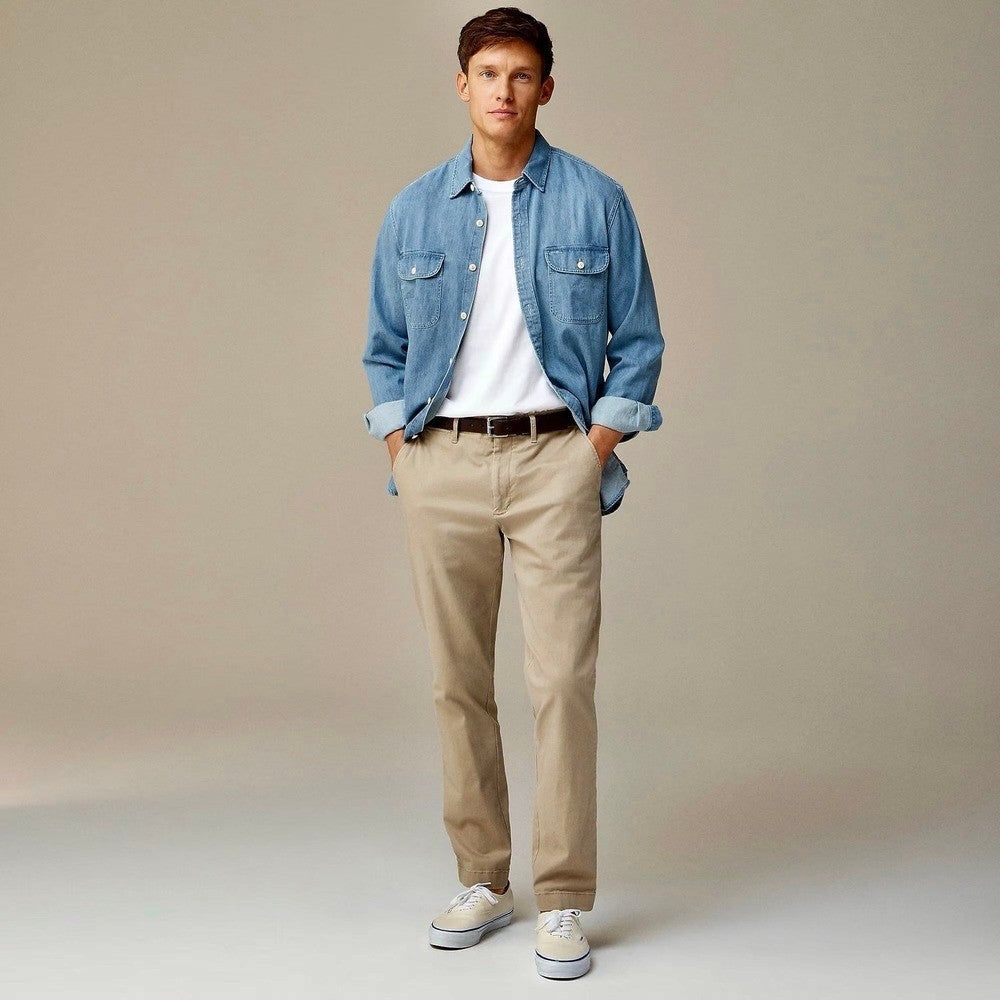 NWT!! J. CREW 1040 Athletic Tapered Fit Stretch Chino Pants Khaki Brown 36 x 34
