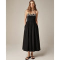 NWT! J. CREW Crochet Mixy Dress Black Crocheted Medallions Midi Pockets Small