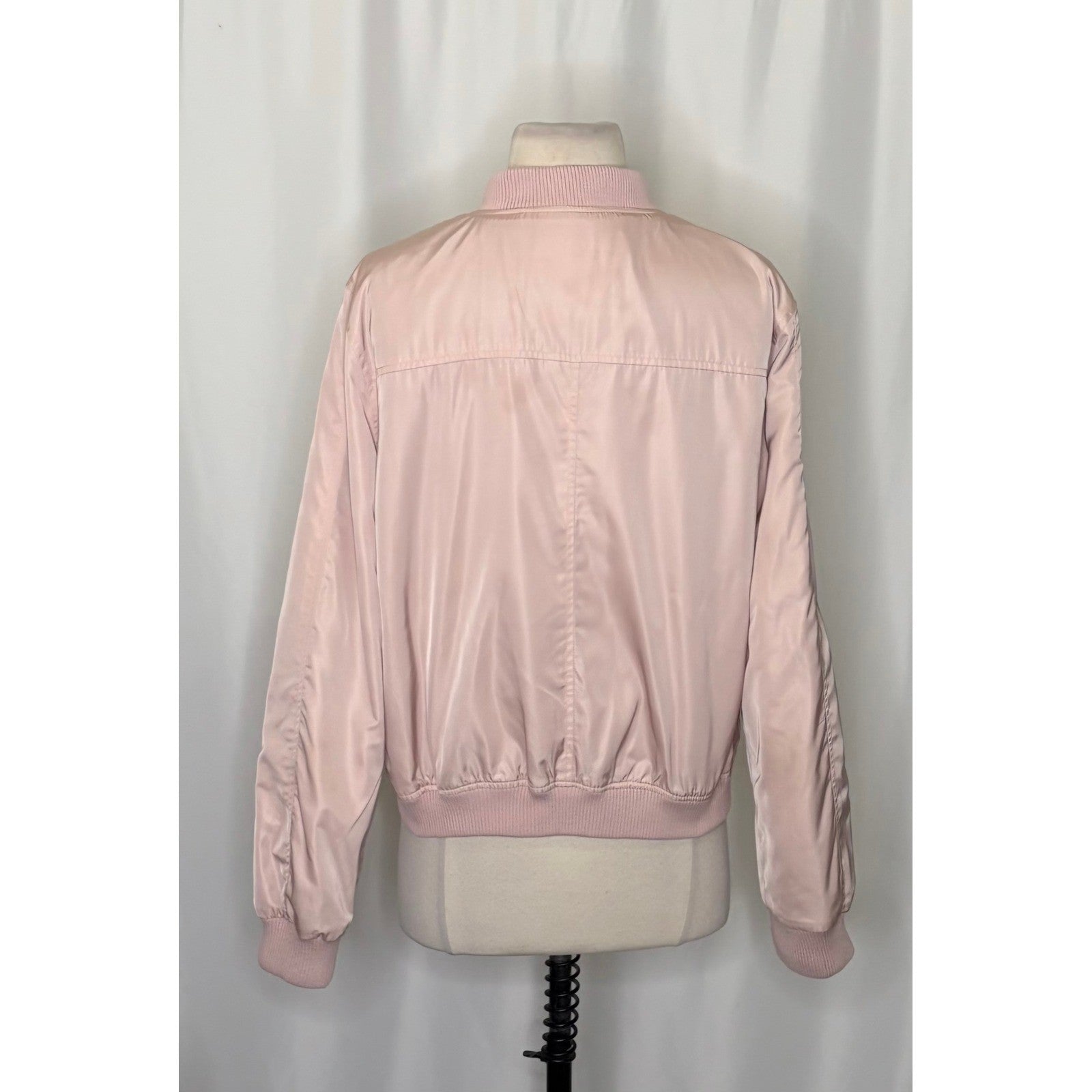 Anthropologie HEI HEI Journey Bomber Jacket Solid Light Pink Sporty Medium